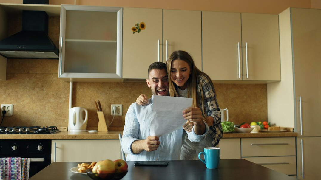 couple discussing finances at home