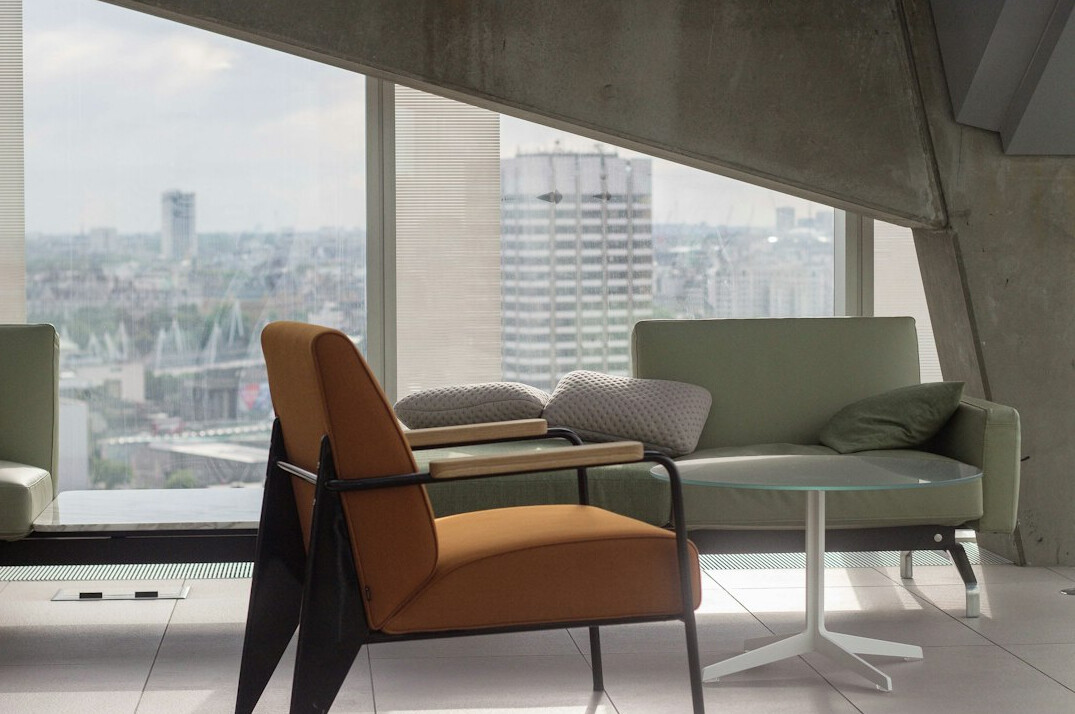 Bright modern consulting office with a meeting table